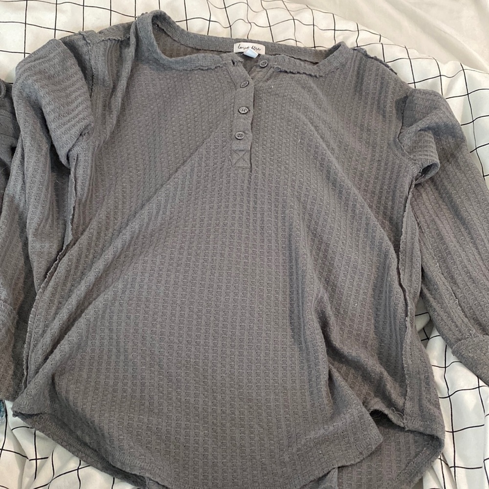 Grey button long sleeve